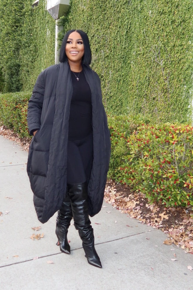 Wrapped In Style | Coat - Black