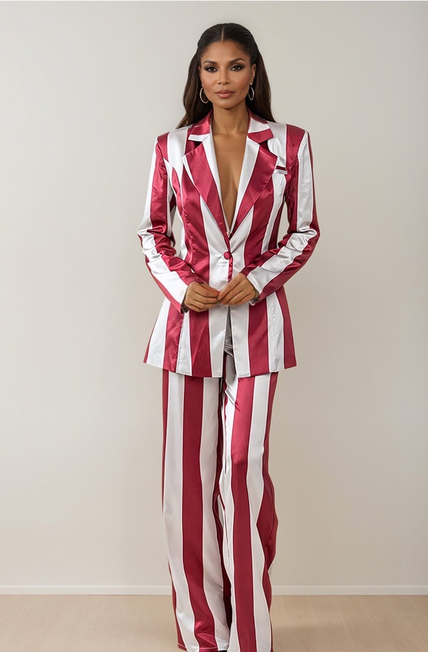 Strictly Business |  Pant Suit - Burgundy