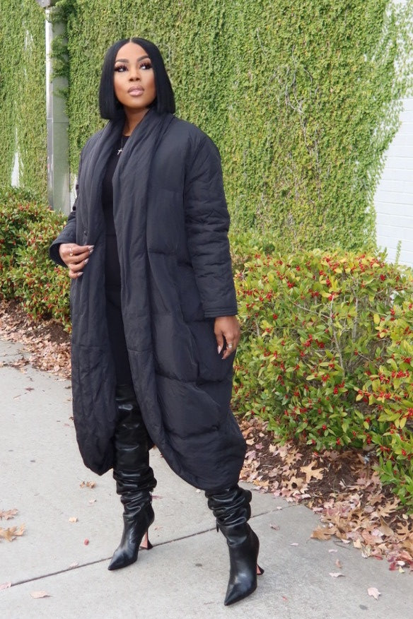 Wrapped In Style | Coat - Black