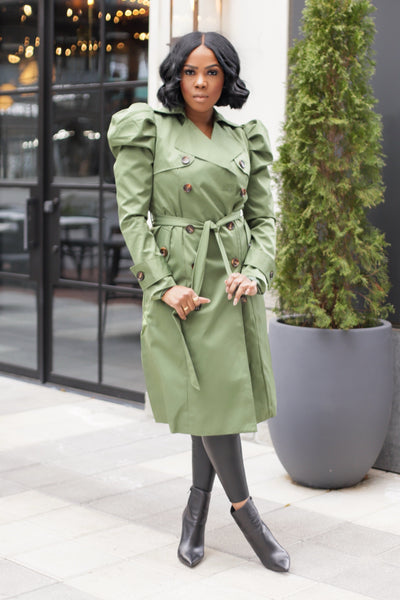 Out & About | Trench Coat - Olive