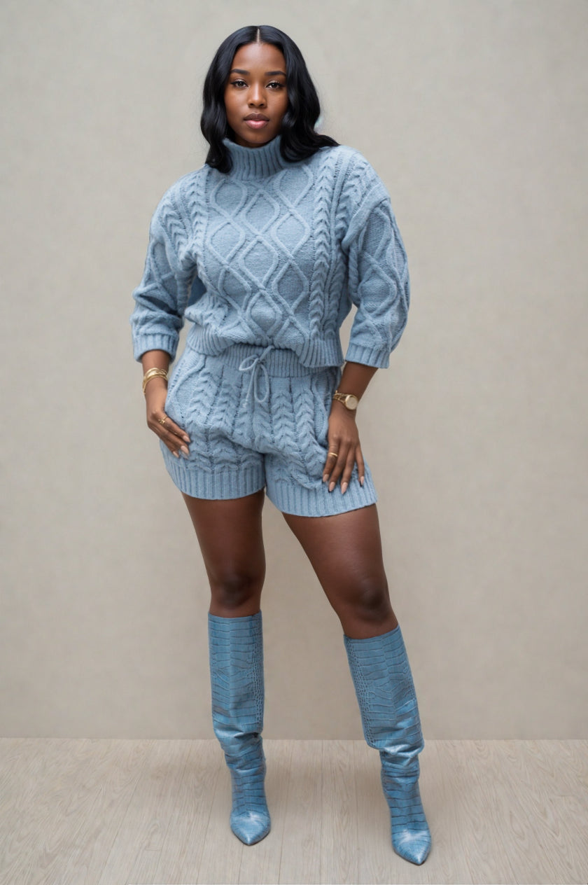 Aspen | Sweater Set - Blue